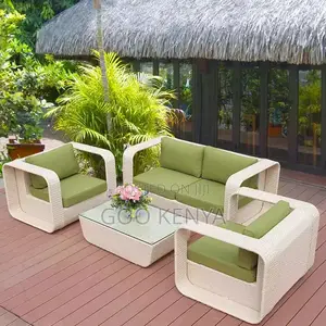 Garden Set; Rattan Patio Lounge Furniture With Cushioned Seats