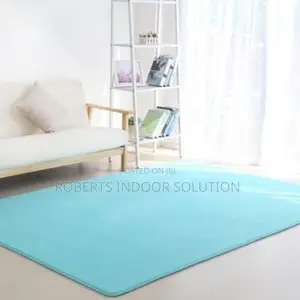 Blue Nordic Rabbit Fur Warm Carpet