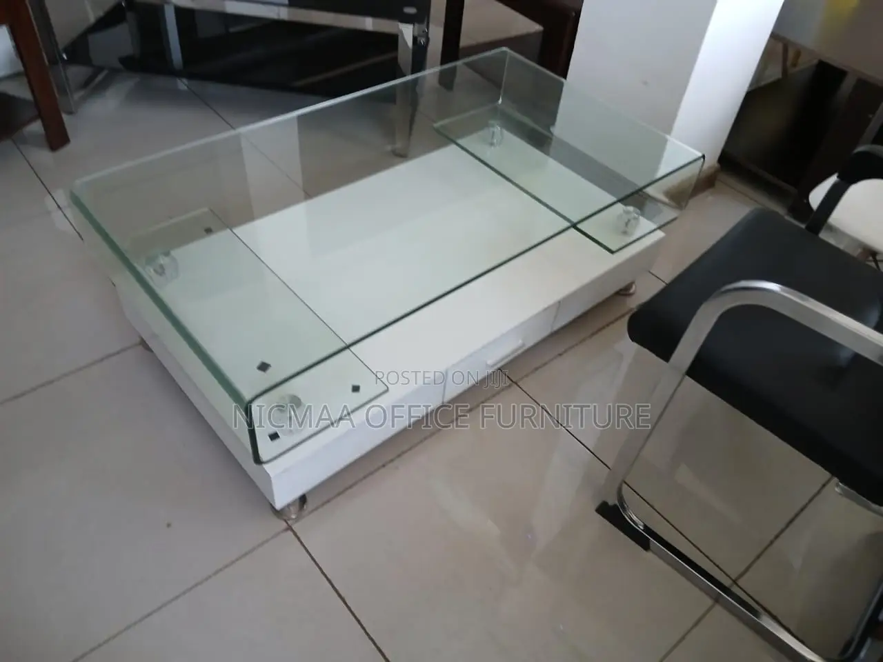 Modern Glass-Top Coffee Table