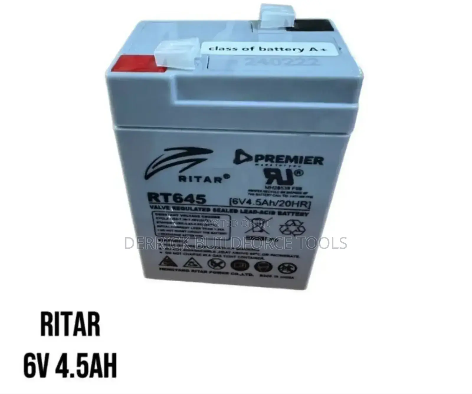 Ritar 6v 4.5ah Motorcycle Battery