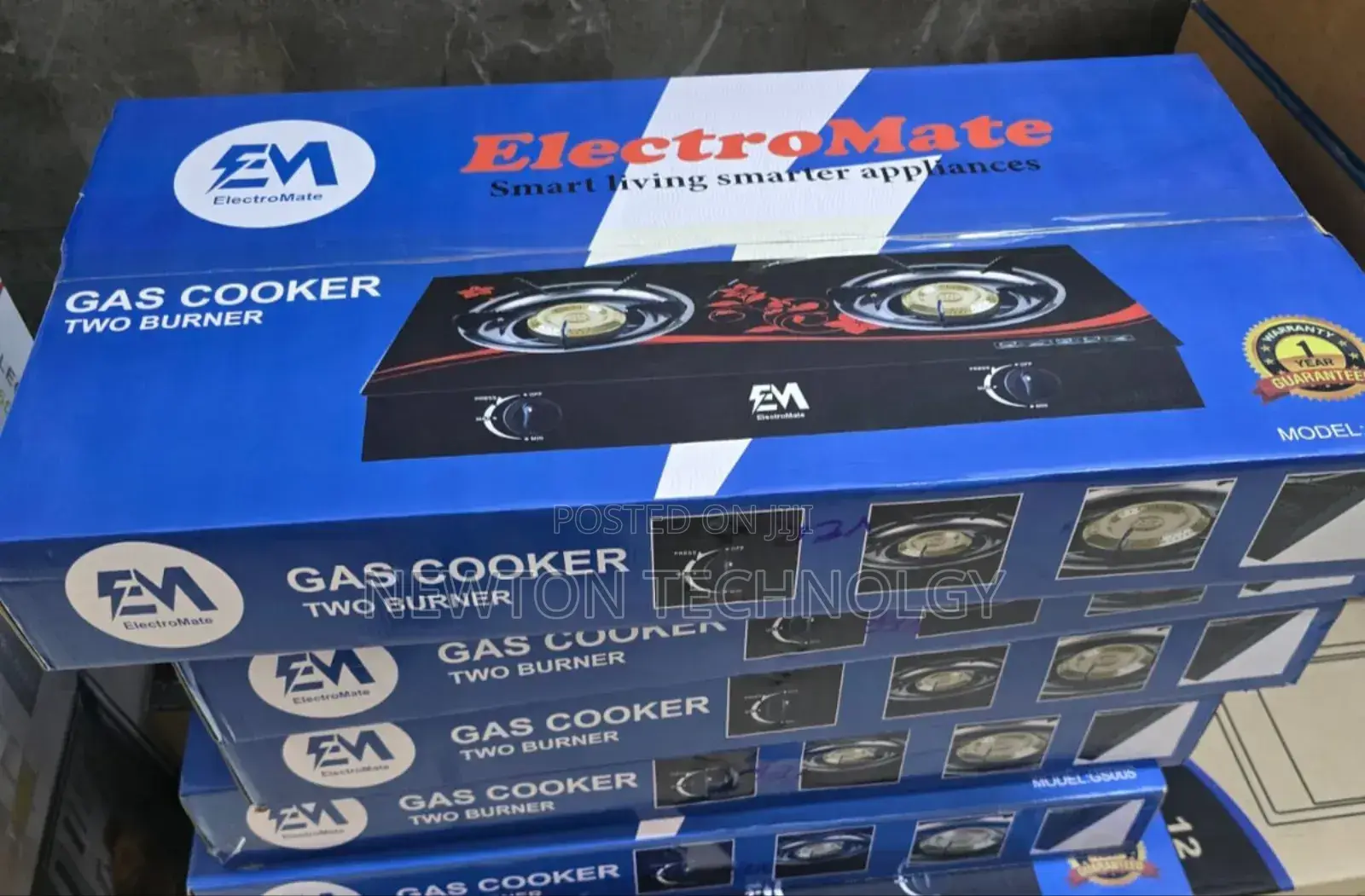 Electromate Glass Double Burner Cooker