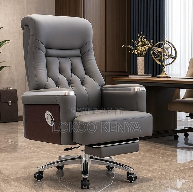 Office Chair : Leather Executive Recliner Office Chair - thumbnail 3