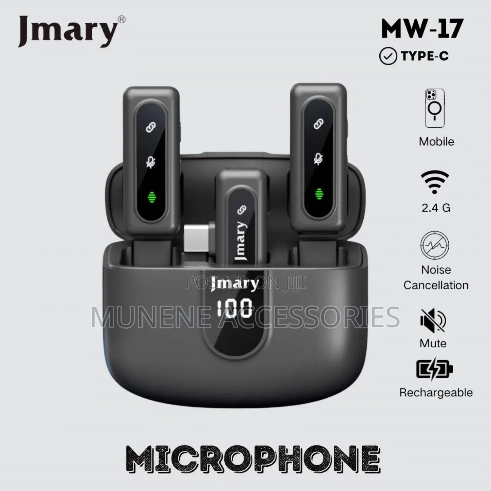 Jmary Mw-17 True Noise Cancellation Wireless Dual Microphone Type-C