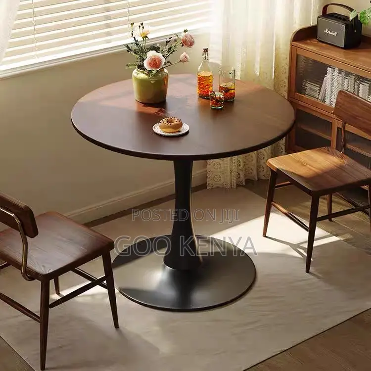 Home Table; Wood Modern Circular Marble Dining Table
