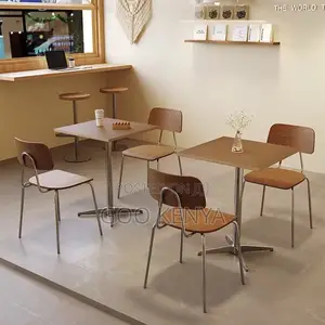 Home Table; Wood Modern Circular Marble Dining Table