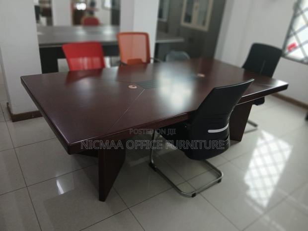 Executive Boardroom Table Premium Dark Wood Finish