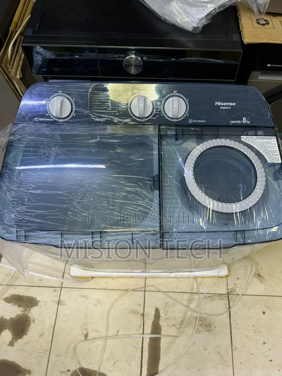 Hisense 8.0kg Twin Tub Semi-Automatic Washing Machine