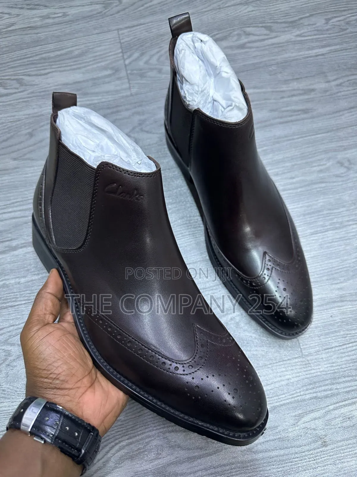 Quality Leather Men Laced Casual Chelsea Clarks Boots
