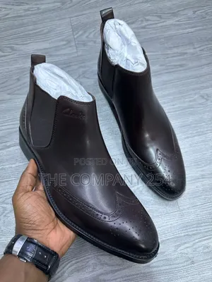 Quality Leather Men Laced Casual Chelsea Clarks Boots