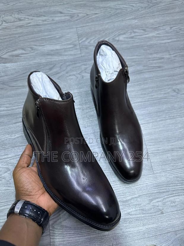 Quality Leather Men Laced Casual Chelsea Clarks Boots - thumbnail 5
