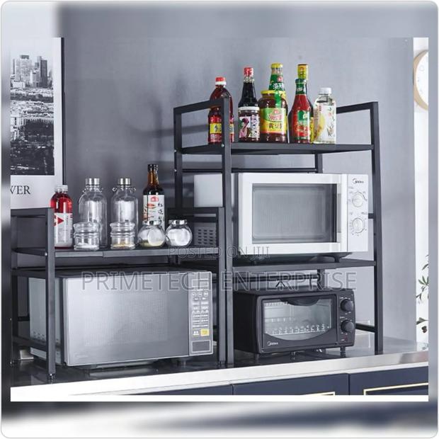 2 Layer Carbon Steel Microwave Stand - main view