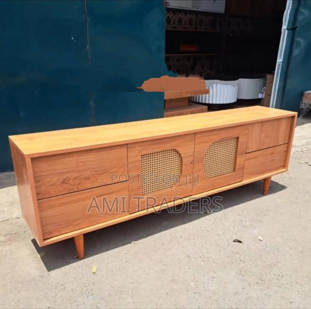 Natural Walnut Tv Stand 6ft