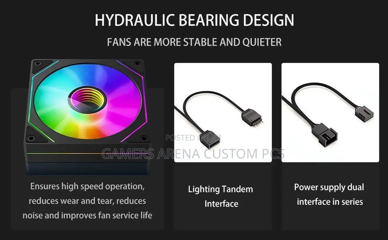 Reverse Blade 120mm PWM Argb Case Fan