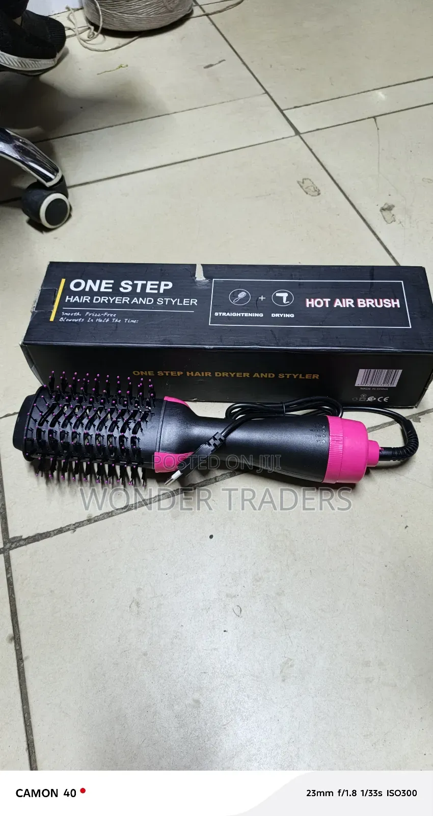 One Step Blow Hair Dryer and Volumizer Brush .