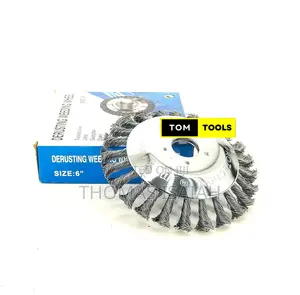 6 Inch Twist Knot Wire Brush Cutter Derusting Weeding Wheel