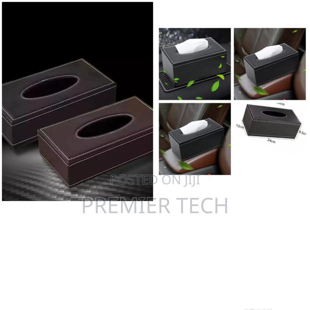 Faux Leather Tissue Holder Can Be Used Both for Car or Dining Area.