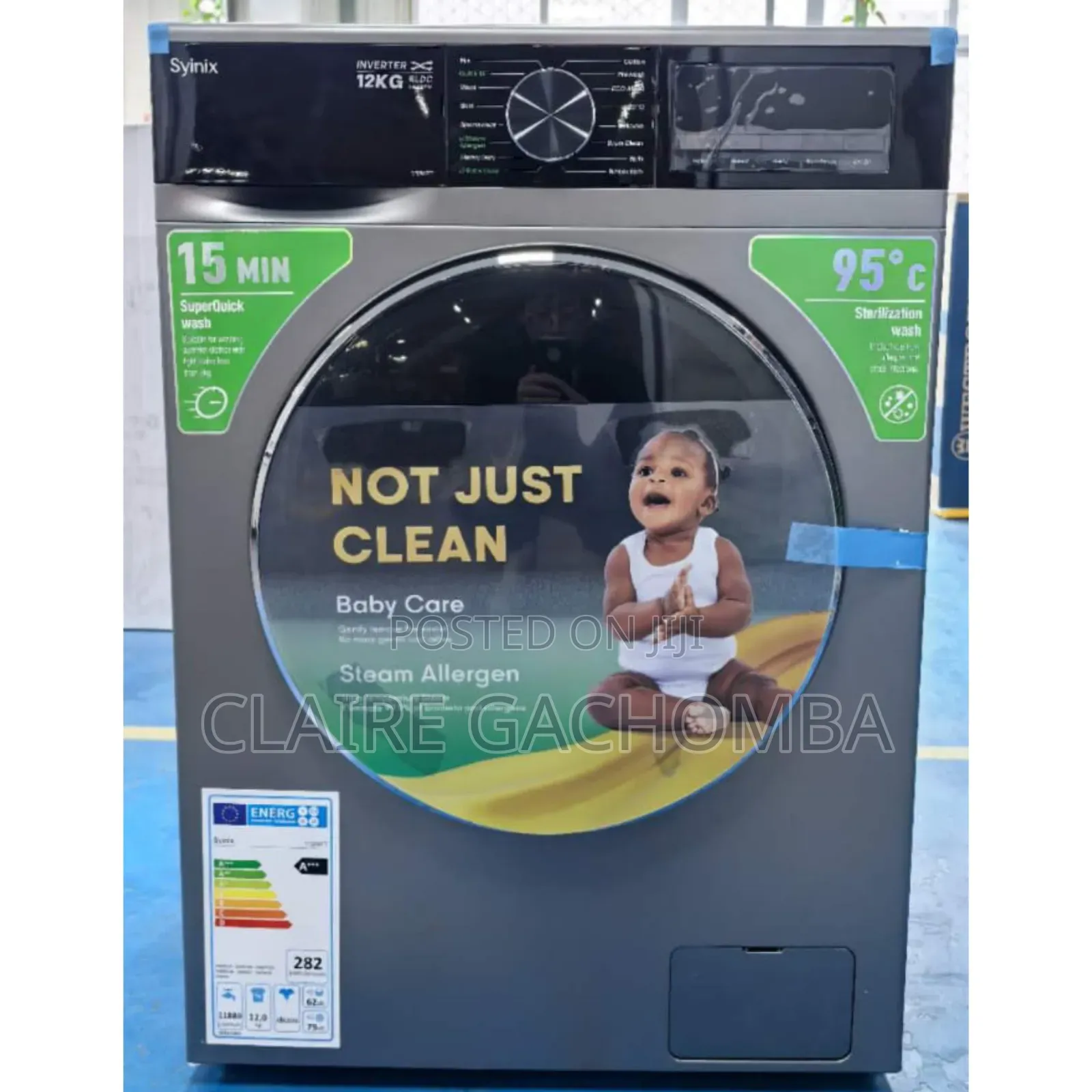 Syinix Front Load Washing Machine 12kg Wash and Spin