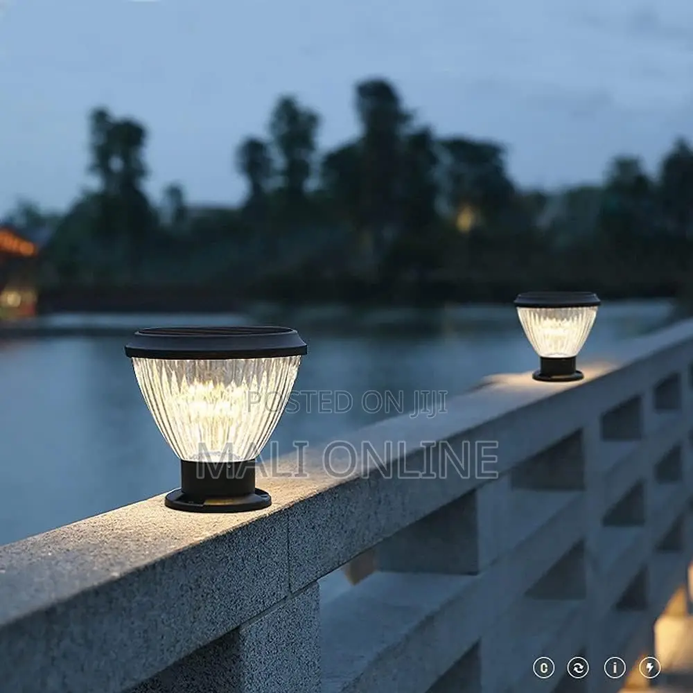 Led Outdoor Post Light Solar Pillar Gate Lamp Waterproof Garden Lanten