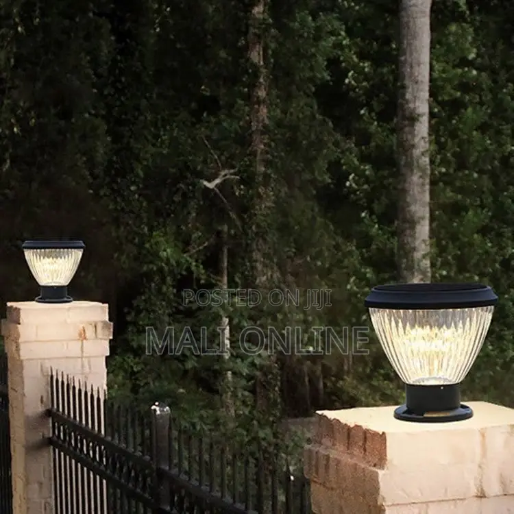 Led Outdoor Post Light Solar Pillar Gate Lamp Waterproof Garden Lanten