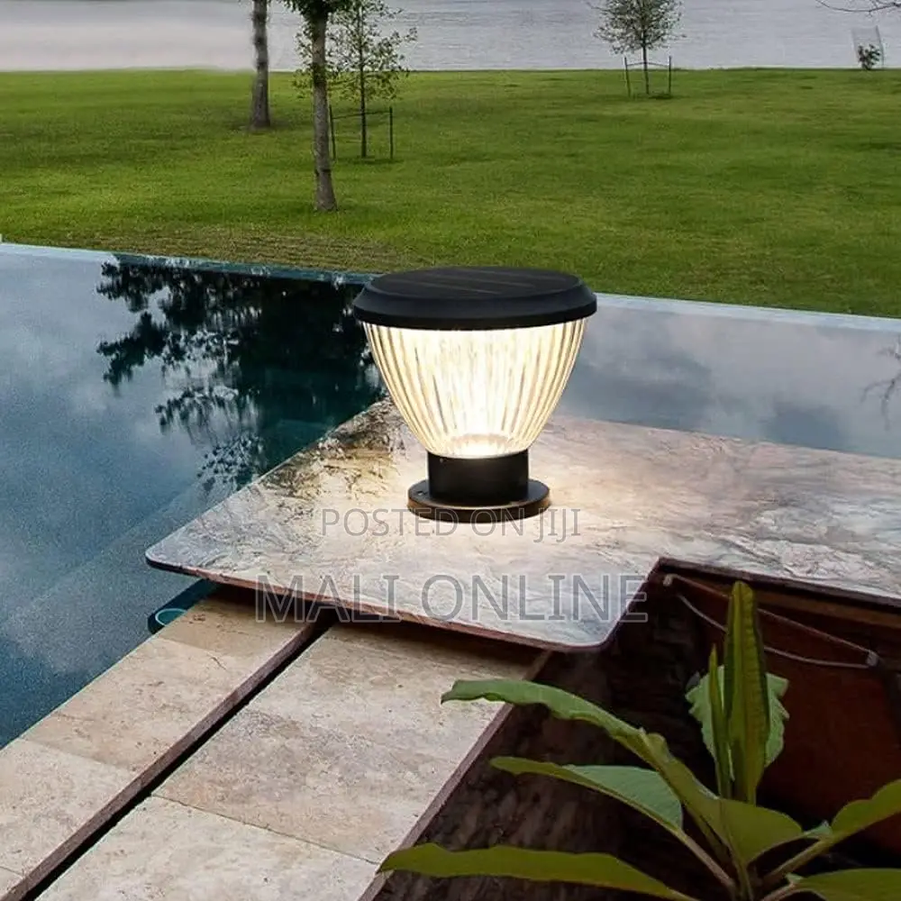 Led Outdoor Post Light Solar Pillar Gate Lamp Waterproof Garden Lanten