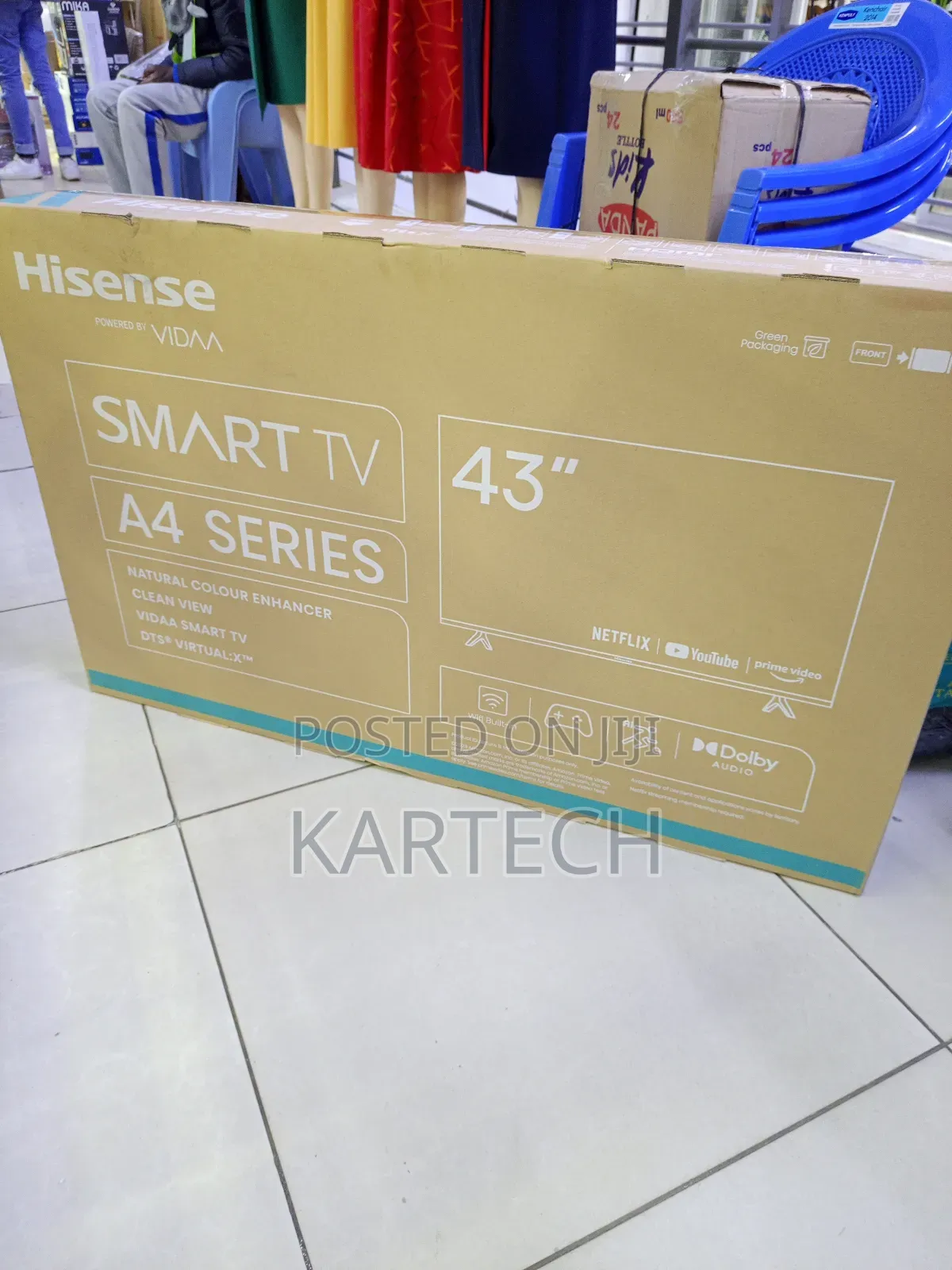 Hisense A4k Series 43-Inch FHD Smart Led Frameless Tv Youtube, Netflix