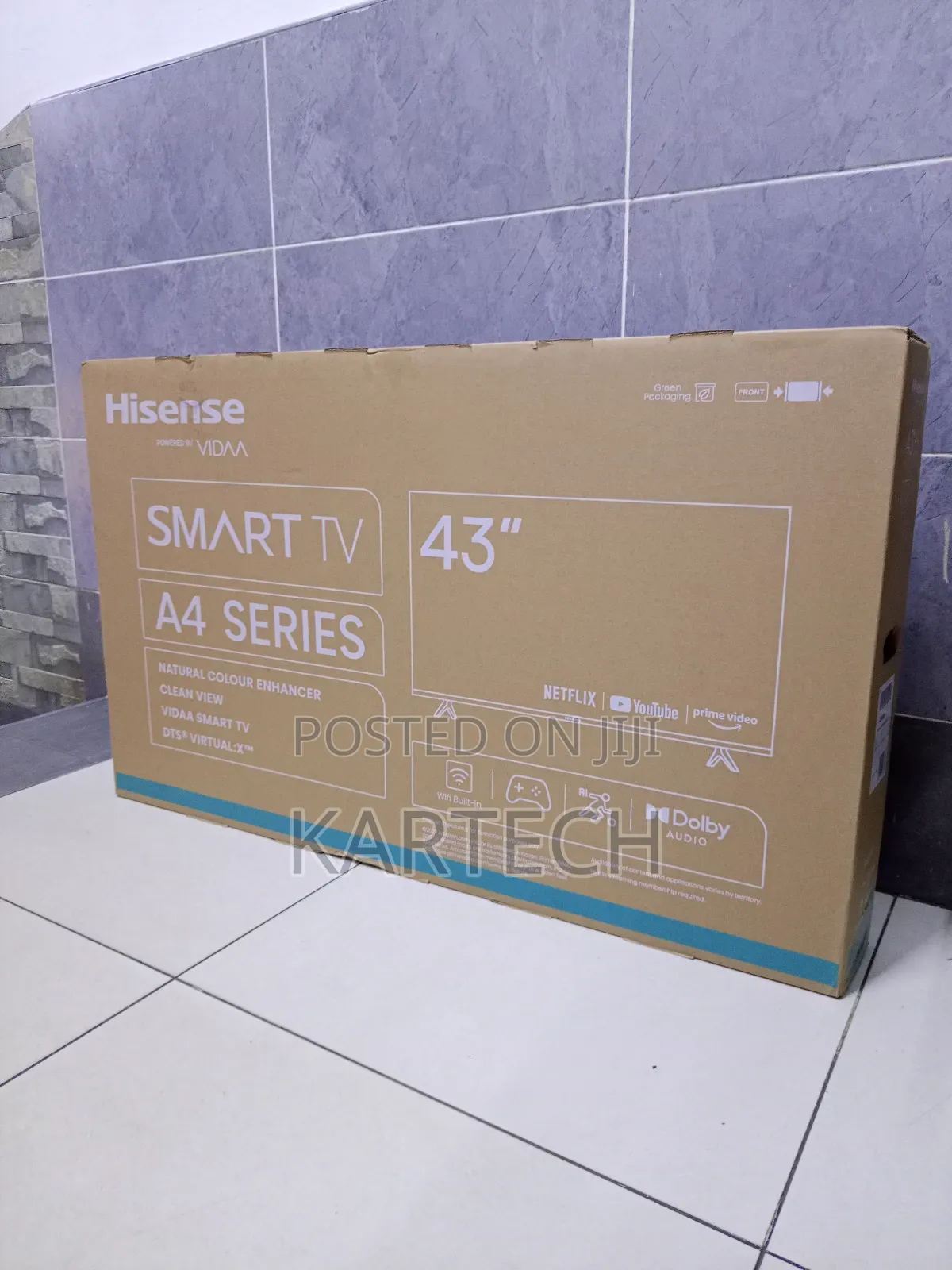 Hisense 43′′ Smart Tv (43a4k) Full Hd, Vidaa With Youtube, Netflix