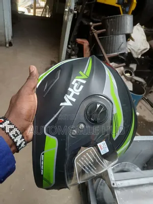 Aaron Full Helmet - Green and Black Riding Helmet
