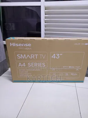 Hisense 43′′ Smart Frameless Tv (43a4k) Led Fhd, Vidaa
 Bluetooth