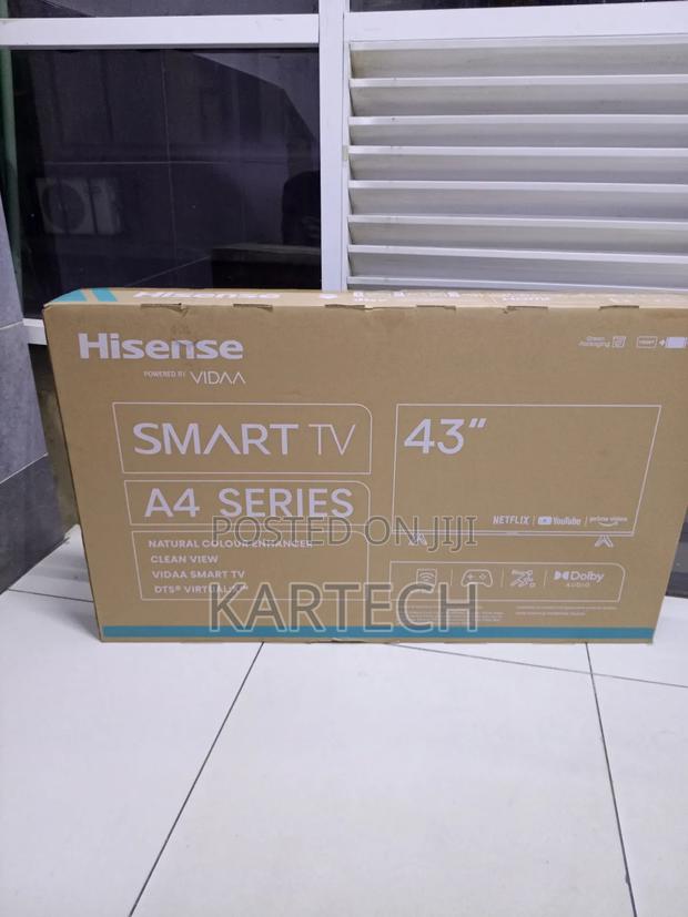 Hisense 43′′ Smart Frameless Tv (43a4k) Led Fhd, Vidaa
 Bluetooth