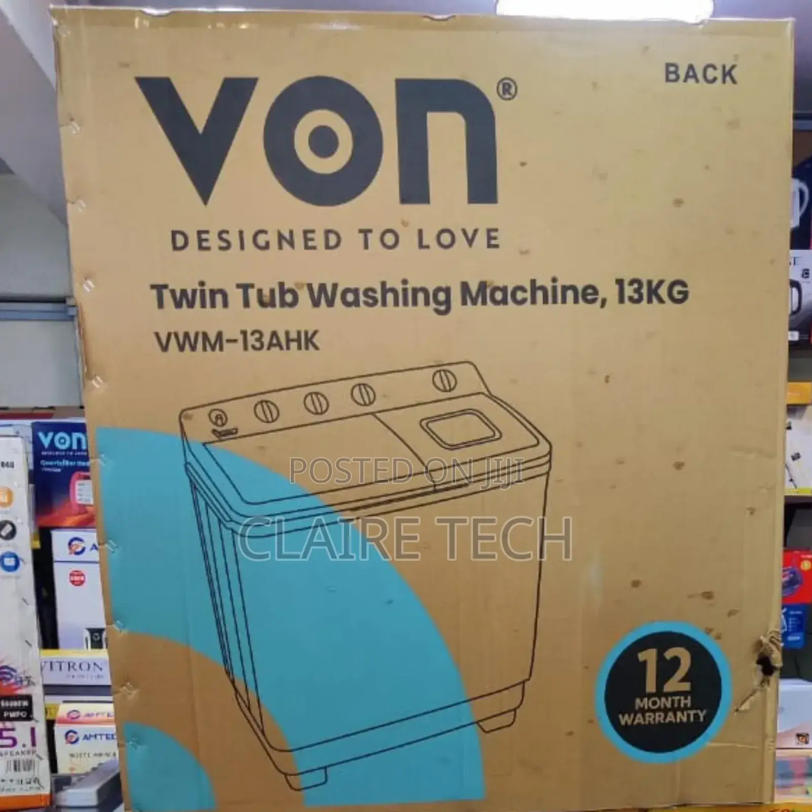 *Von 13kg Washing Machine, Twin Tub