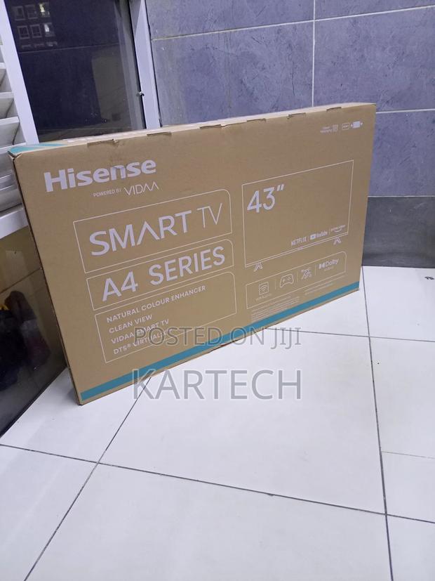 Hisense 43′′ Smart Led,Fhd, Vidaa
Bluetooth, Wifi, Bluetooth, Netflix