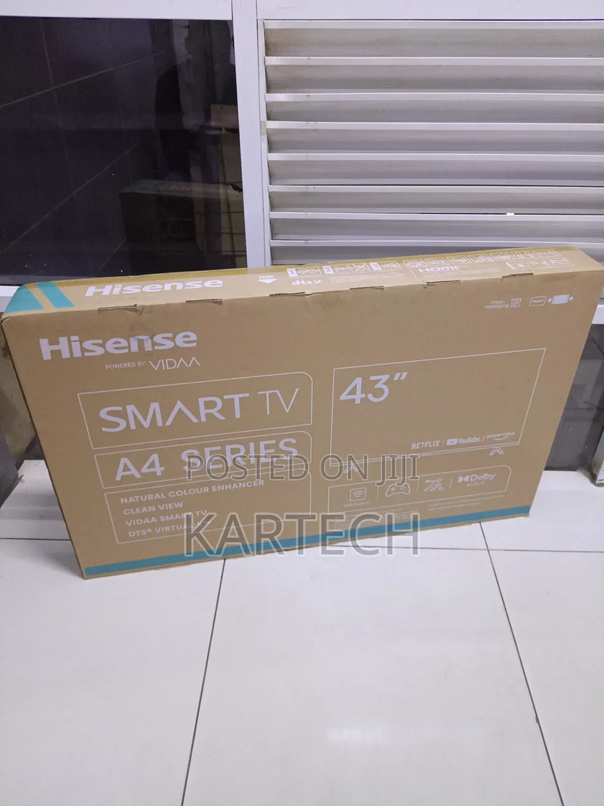 Hisense 43′′ Smart Led,Fhd, Vidaa
Bluetooth, Wifi, Bluetooth, Netflix