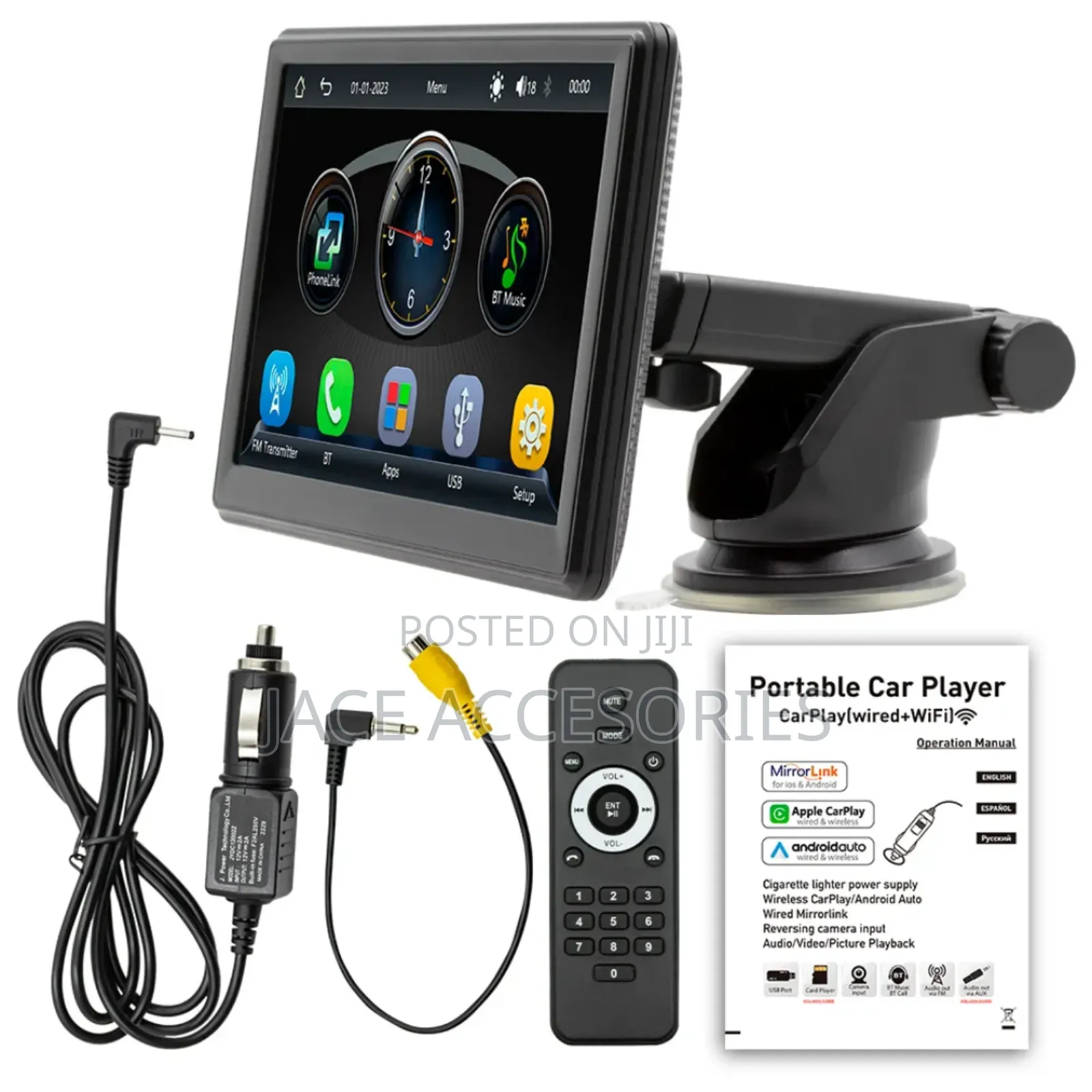Car 7 Inch Touchscreen Portable Car Mp5 Player (Fm,Carplay)