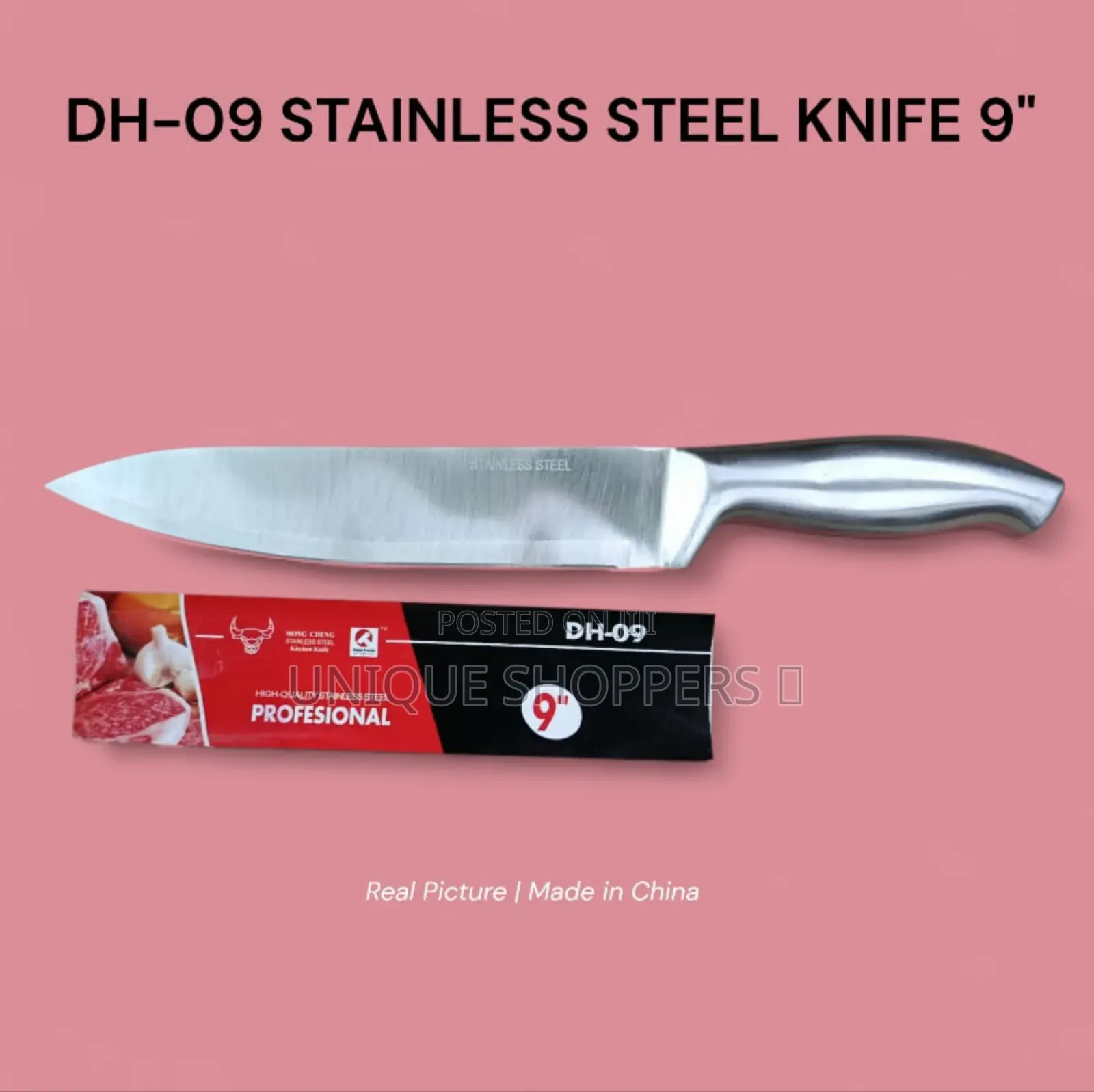 Dh-O9 Stainless Steel Knife – 9"