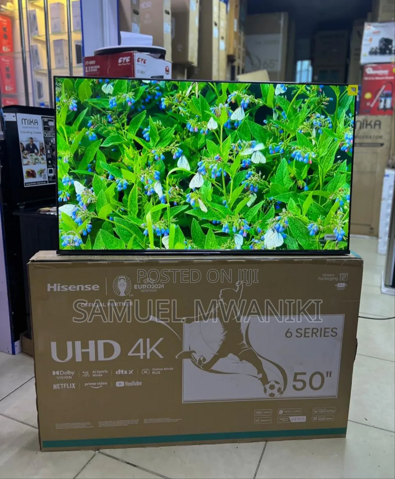 Hisense 50" Uhd Smart Tv Frameless Screen Design With Bluetooth 5.0