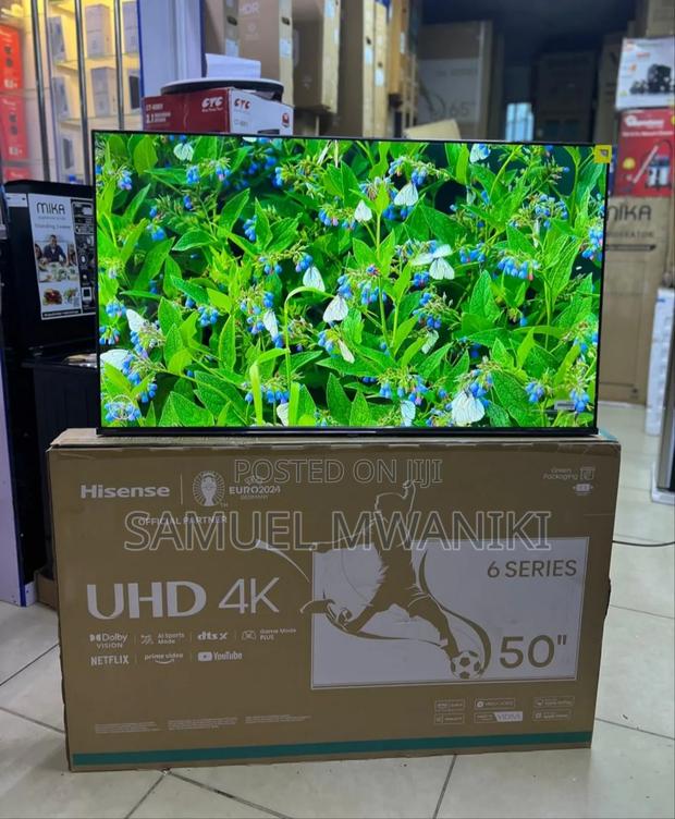 Hisense 50" Uhd Smart Tv Frameless Screen Design With Bluetooth 5.0