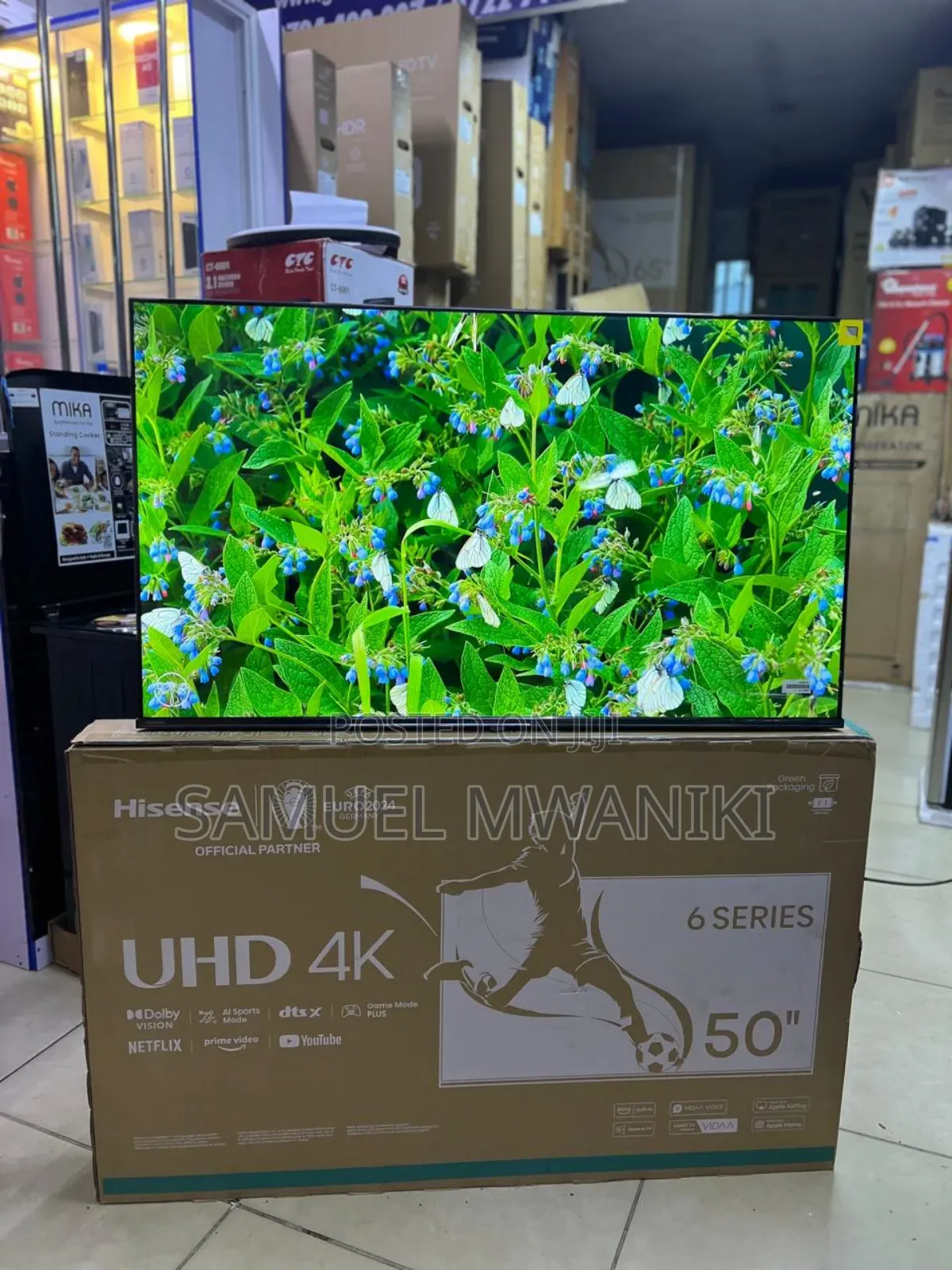 Hisense 50" Uhd Smart Tv Frameless Screen Design With Bluetooth 5.0