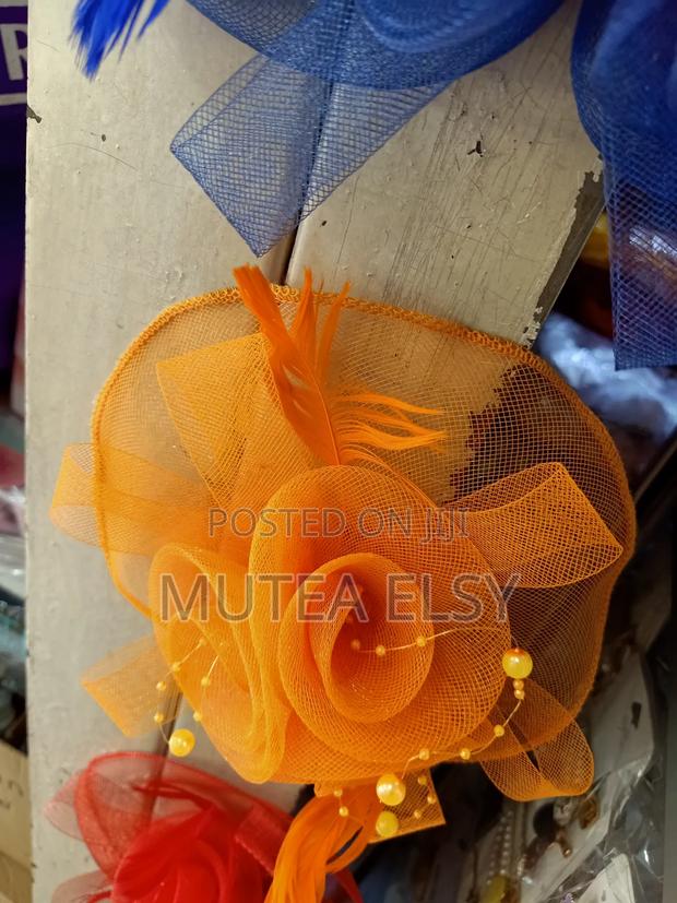 Orange Mini Fancy Fascinators - thumbnail 3