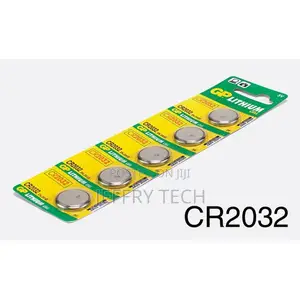 Gp Cr2032 Lithium Cell Coin Button Battery Pack 5pcs