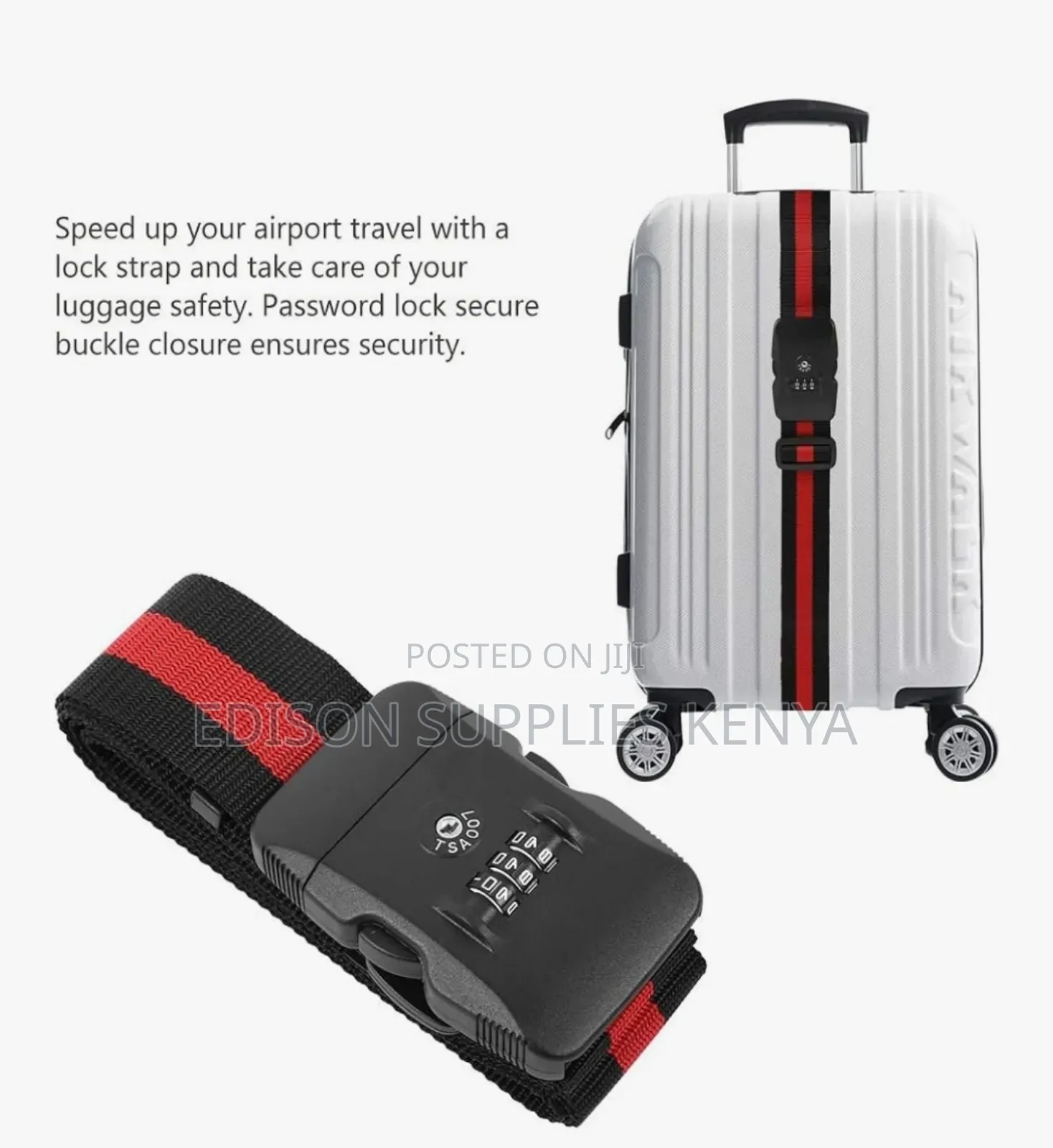 Suitcase Straps Luggage Straps 2m Combination Lock Travel Bag Strap