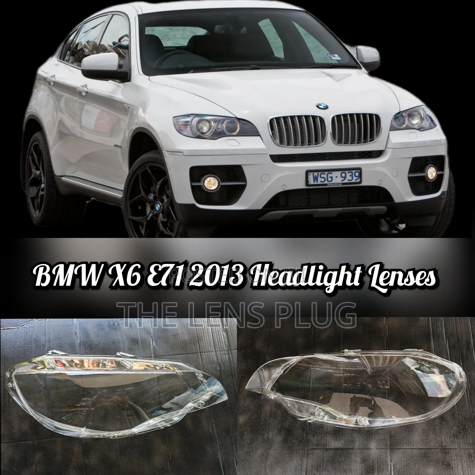 BMW X6 E71 2013 Headlight Lenses