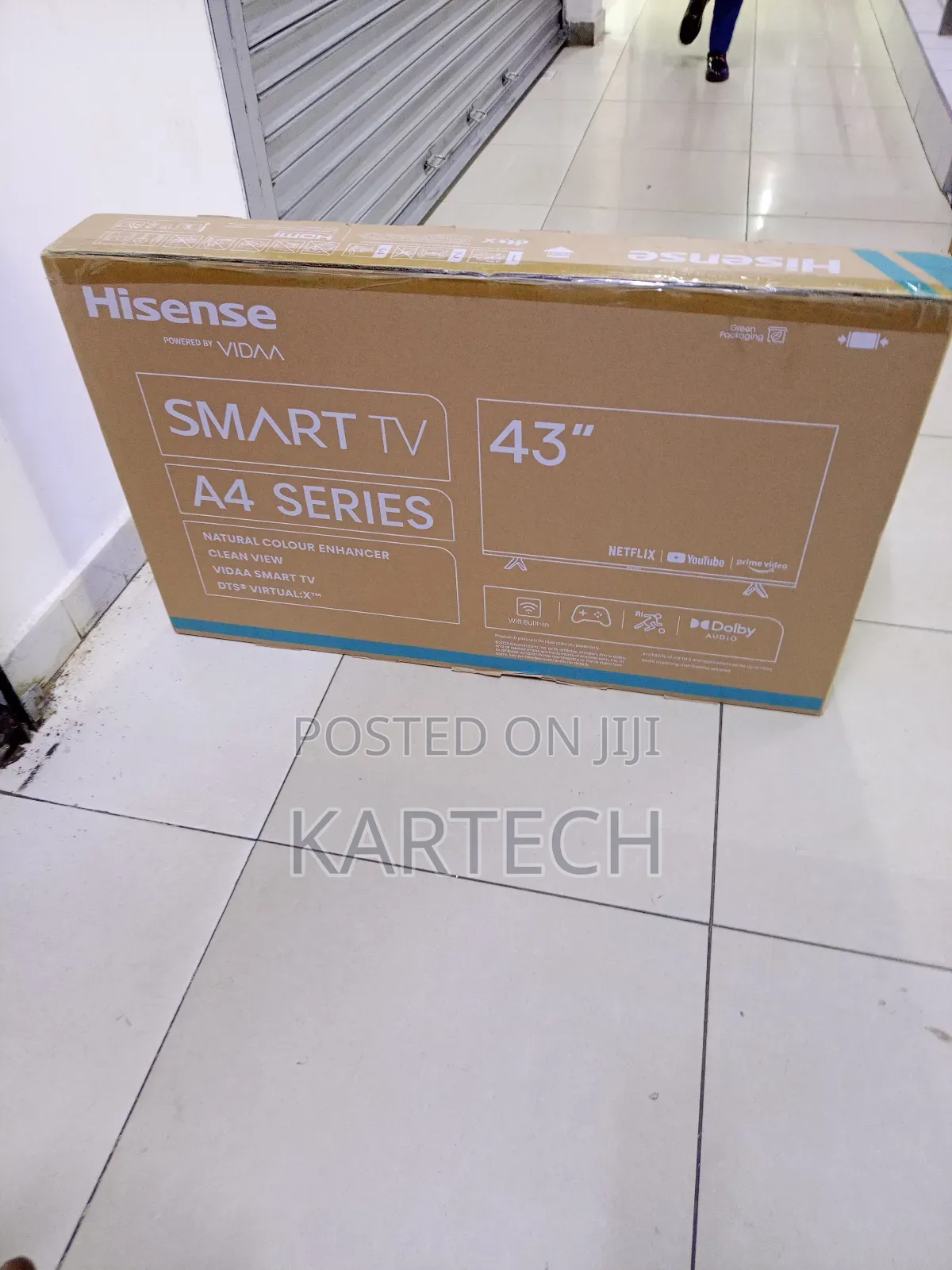 Hisense 43" A4k Full Hd Smart Television With Vidaa Youtube, Netflix