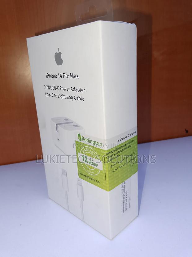 iPhone 14 Pro Max Quality Fast Charging Adapter 25watts With 1 Cable - thumbnail 2