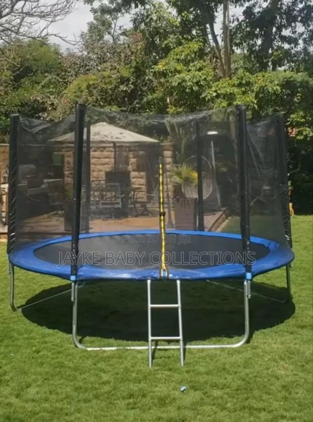 Trampoline With Safety Net Ladder – Kids Adults - thumbnail 2