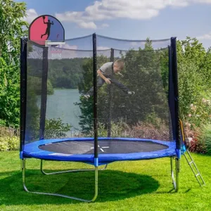 Trampoline With Safety Net Ladder – Kids Adults