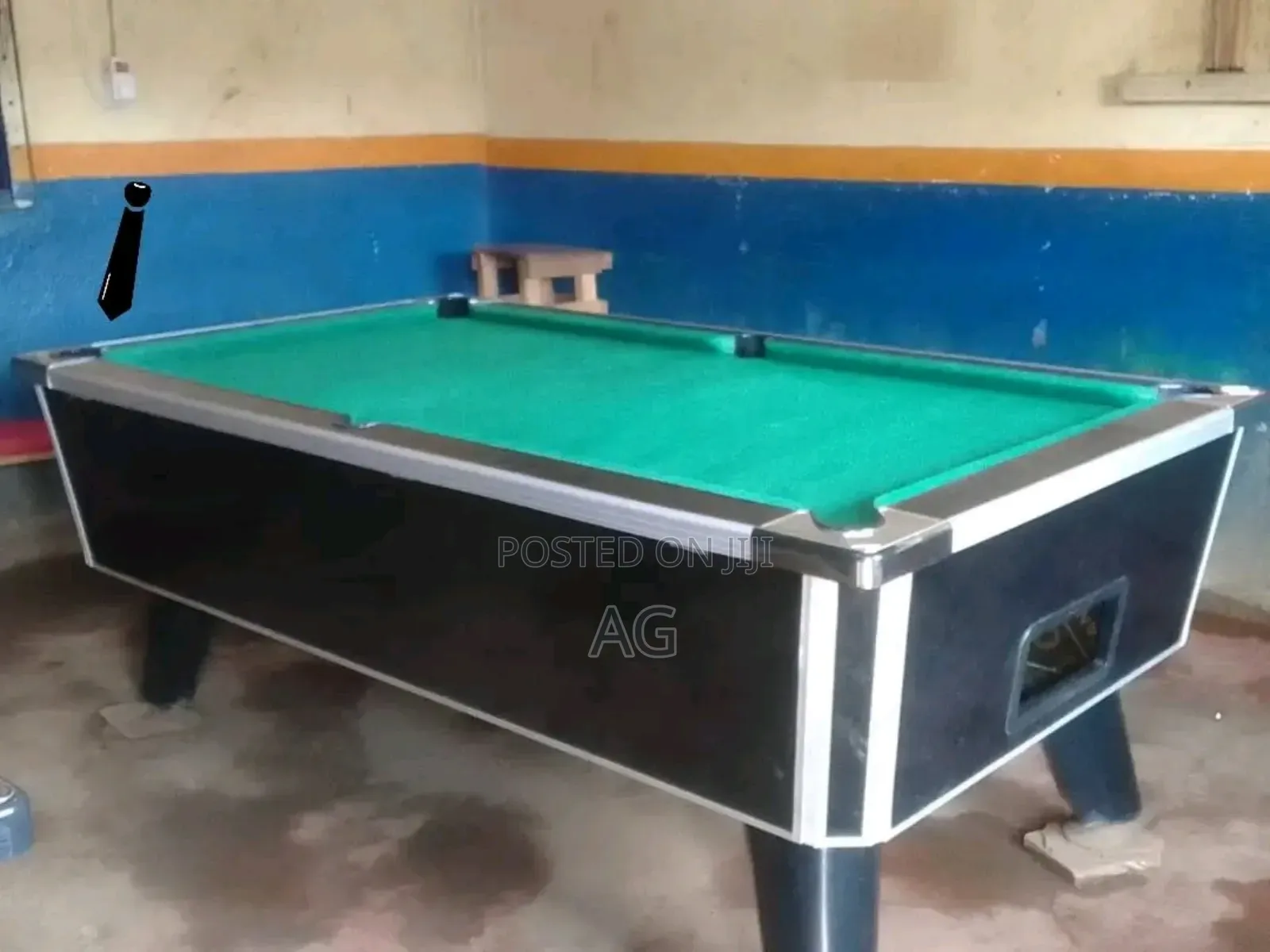Pool Table Marble Top With Double Jointers Joint Black Lining on Box