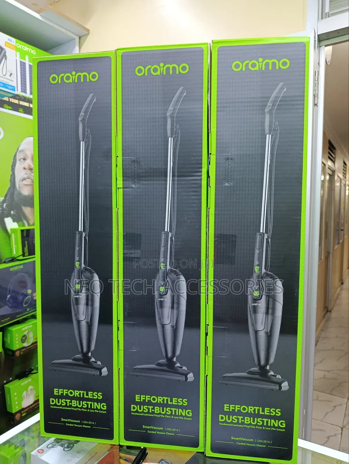 Oraimo Corded Vacuum Cleaner With 5m Cord,500w Speed Powerful Suction