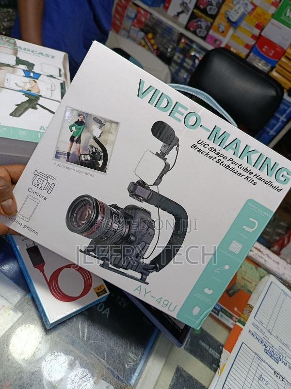 Portable Camera Stabilizer Fill Light Microphone Camera Bracket - thumbnail 2