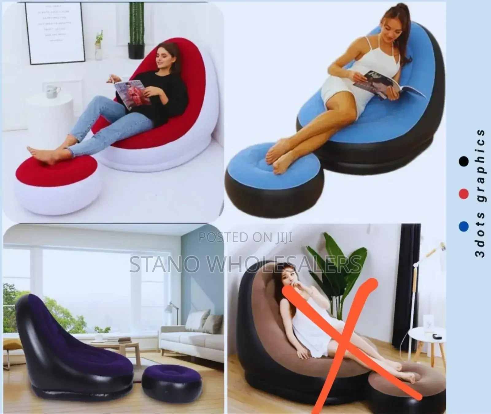 Inflatable Seat With Foot Rest