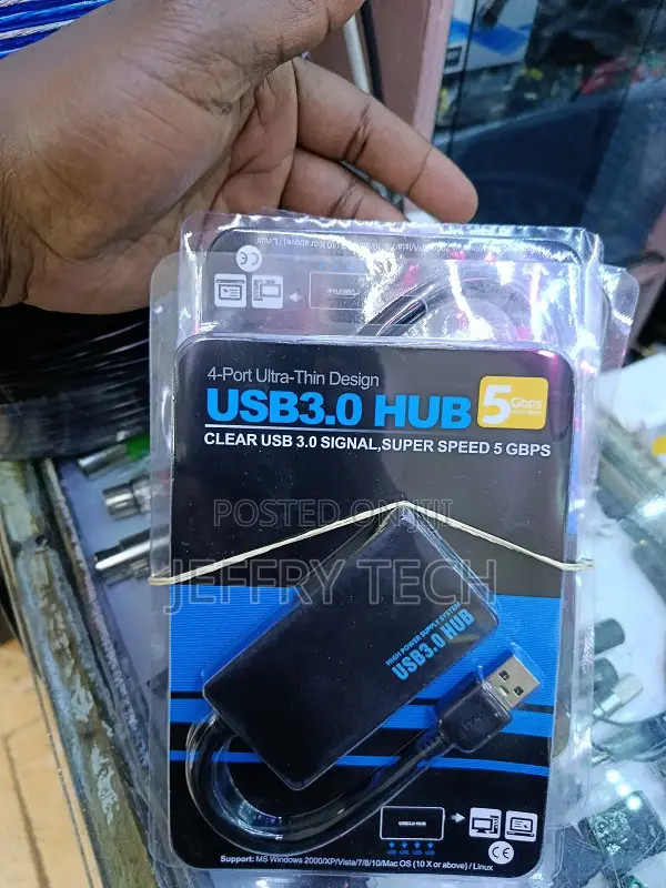 Usb 3.0 Hub 4 Ports, Dc 5v Voltage, 5gbps Maximum Speed, Plug and Pla